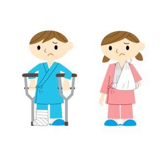 骨折した子供